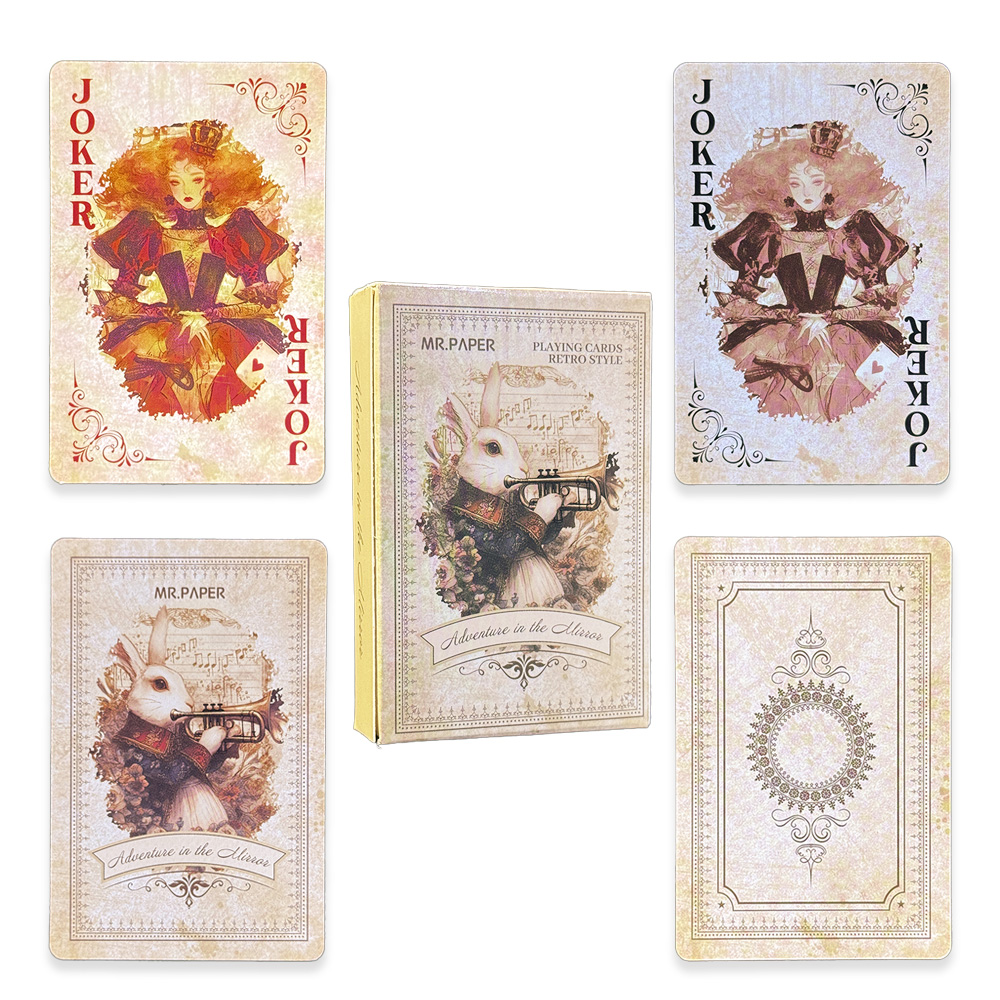 Vintage Collectible Board Games - 55-teiliges Alice im Wunderland Spielkarten-Set Luxuriöses