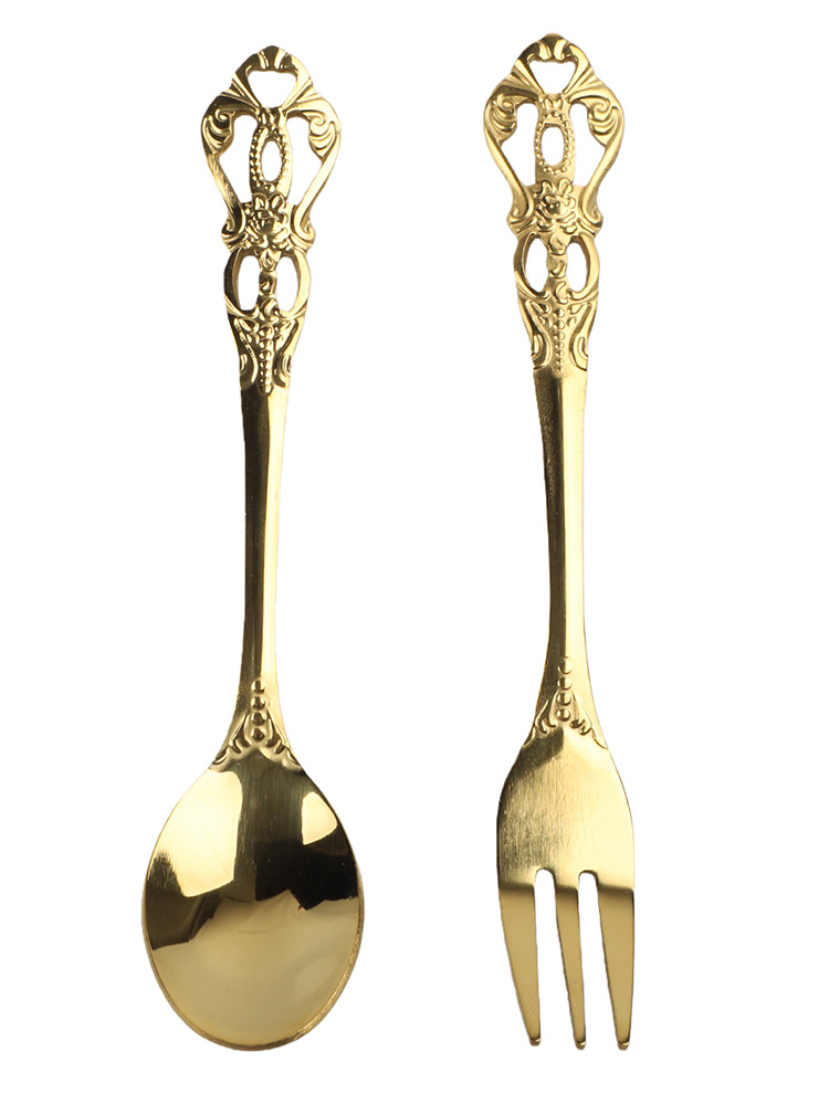 Vintage Collectible Spoons - 1 Paar Vintage-Löffel, Gabel, Mini-Königlicher Stil,