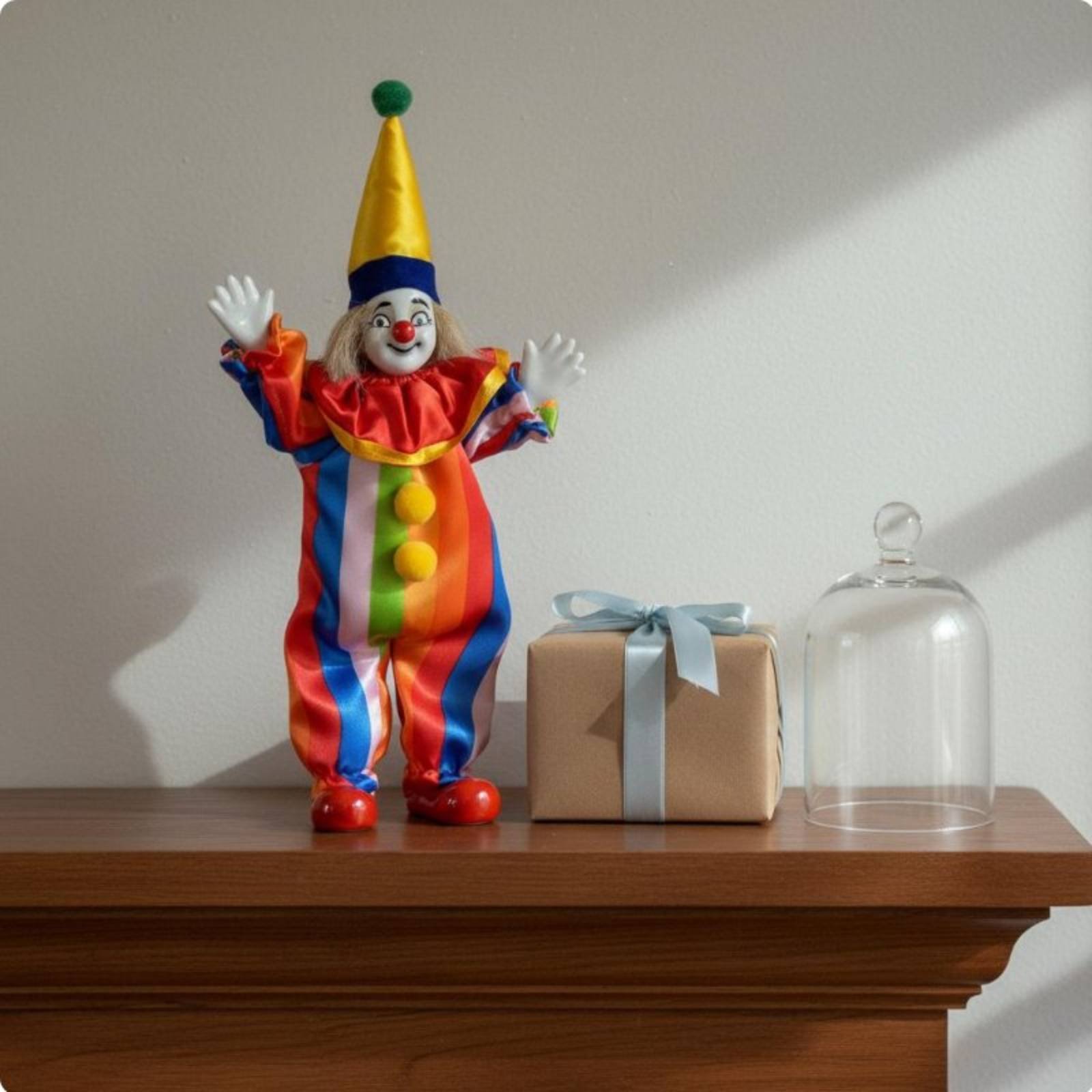 Vintage Collectible & Vintage Dolls - Vintage Porzellan-Clownpuppe Einzigartiges Geschenk Sammlerstück Keramik-Clownpuppe
