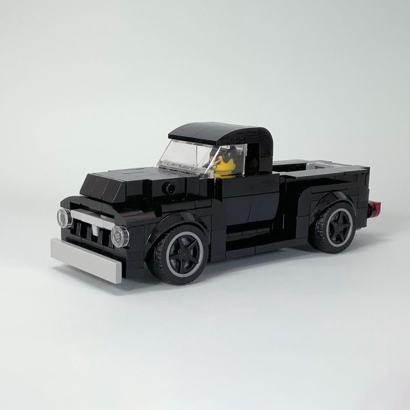 Vintage Collectible Trucks - Vintage Amerikanischer Klassiker F-100 Pickup-Truck MOC-Bausteine