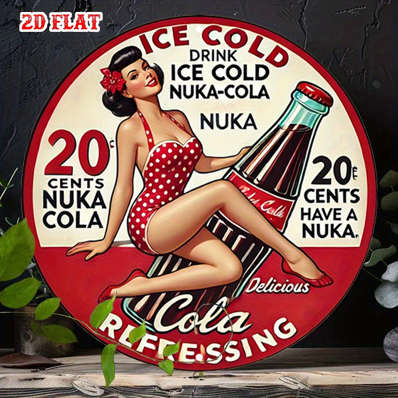 Vintage Collectible Signs - 2D flach, 1 Stück Retro Pin-Up