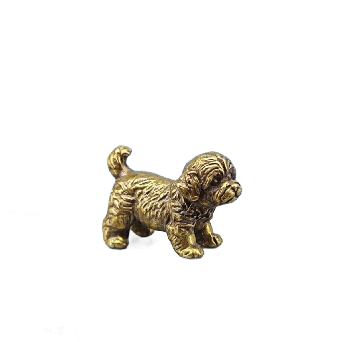 Vintage Collectible Teddy Bears - Mini-Messing-Hundestatue Französische Bulldogge Teddybär Shar Pei