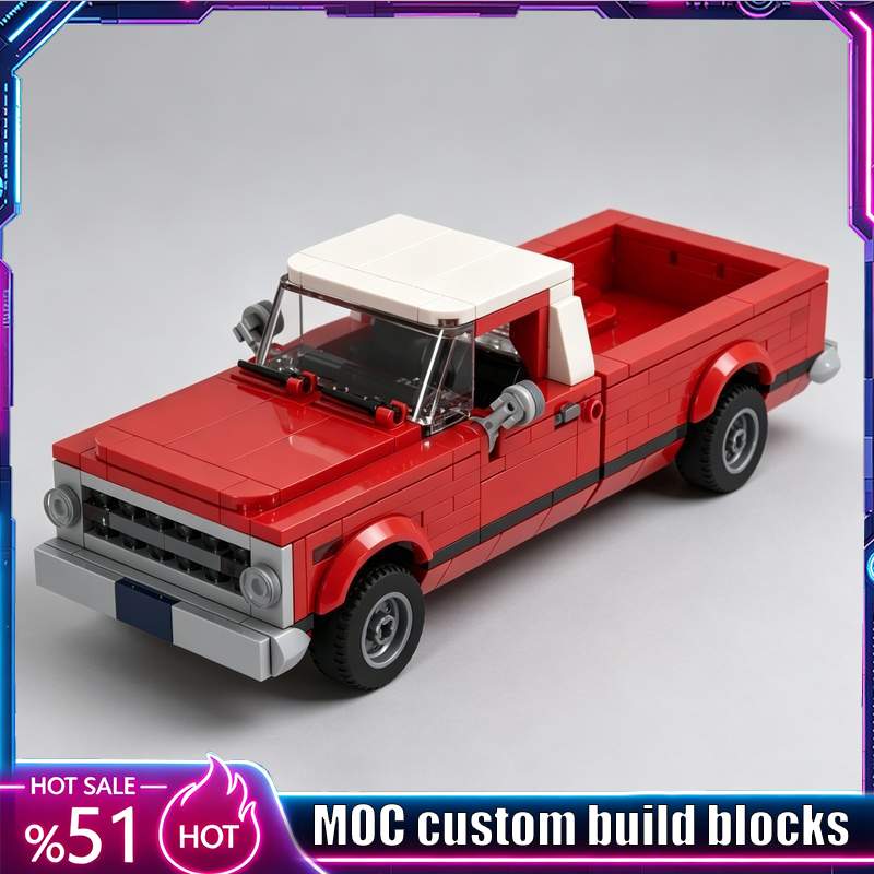 Vintage Collectible Trucks - 442-teiliger Vintage Pickup-Truck MOC Fahrzeugmodell Bausatz