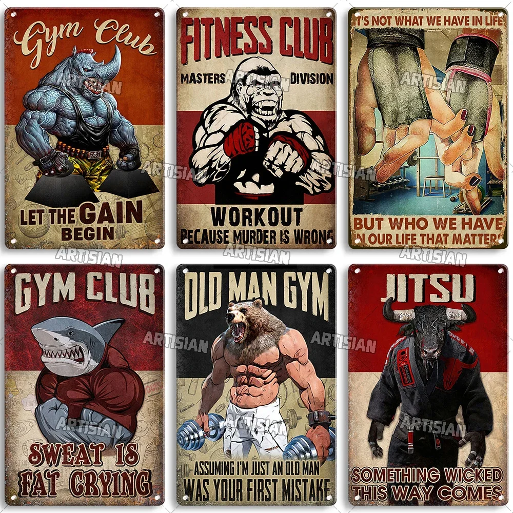 Old Man Gym Club Inspirierende – Vintage Collectible Signs Bewertung und Preis