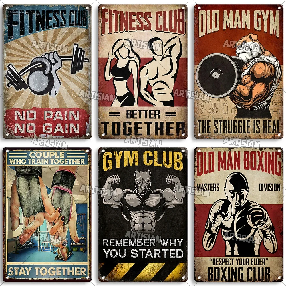 Old Man Gym Club Inspirierende – Vintage Collectible Signs Bewertung und Preis