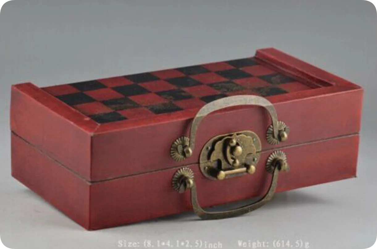 Faltbares Vintage-Schachspiel, – Vintage Collectible Board Games Bewertung und Preis
