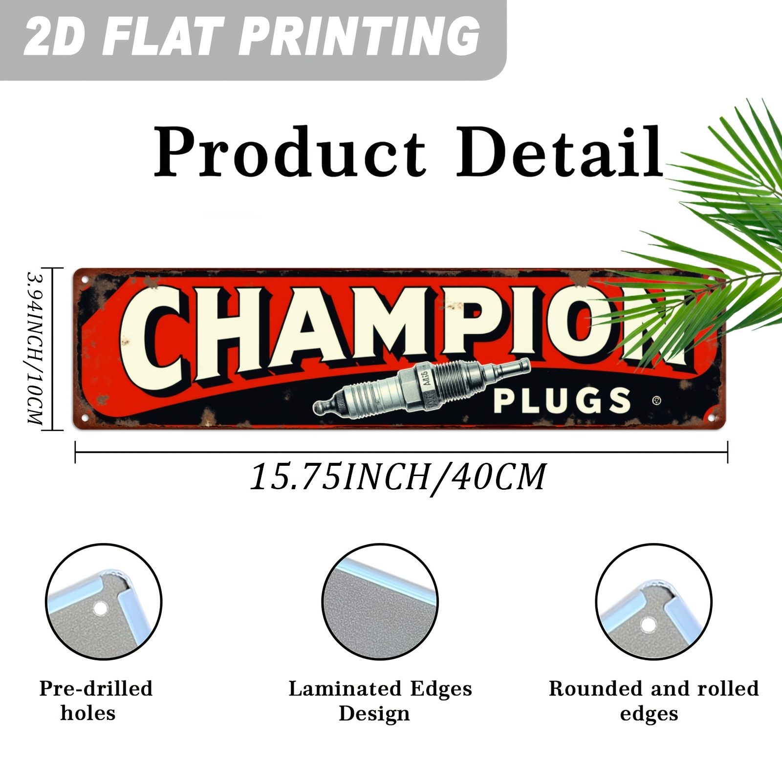 2D flach, 1 Stück Champion Plu – Vintage Collectible Signs Bewertung und Preis